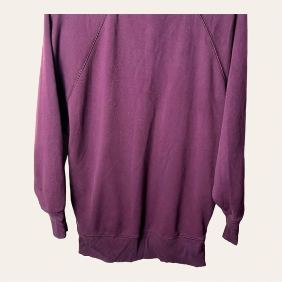 0268. AERIE FLEECE LINED SWEATER PLUM PURPLE IN COLOR SIZE XSMALL OVERSIZED - Picture 10 of 10